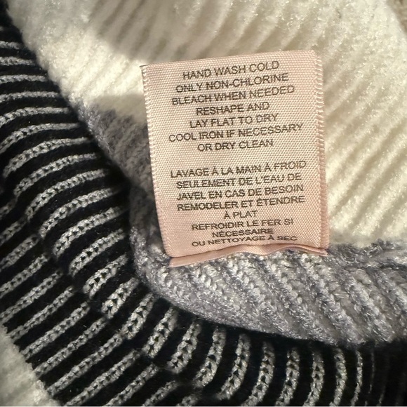 Philosophy Republic Clothing Crew Neck Sweater - Black, White, and Grey Stripes - Picture 6 of 6